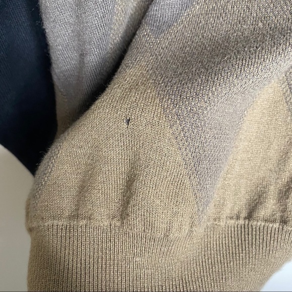 Pronto Uomo V-Neck Argyle Pullover Sweater XLT - Picture 7 of 8